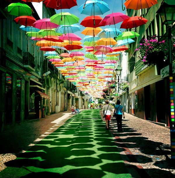 葡萄牙Agueda雨伞装置艺术