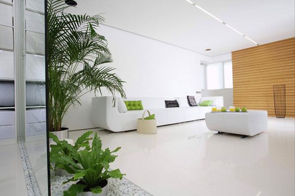 莫斯科极简主义风格白色公寓设计