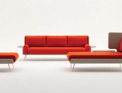 Knoll：優雅實用的紅色沙發設計