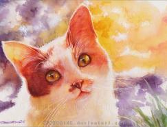 德國水彩畫家CharleneWienhold：可愛的貓