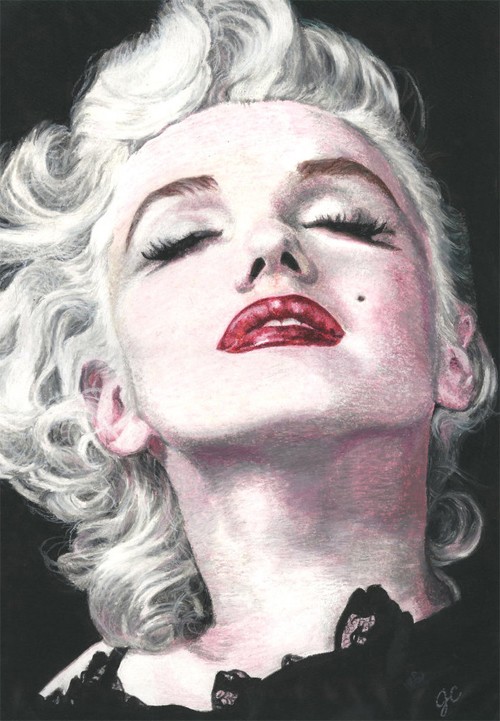 人物插画欣赏：好莱坞性感女神玛丽莲·梦露(Marilyn Monroe)