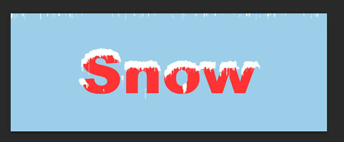 利用PS滤镜及图层样式制作简单的积雪字