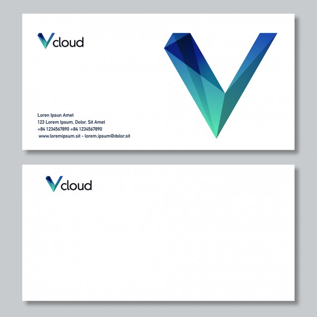 云计算服务商Vcloud 品牌形象设计
