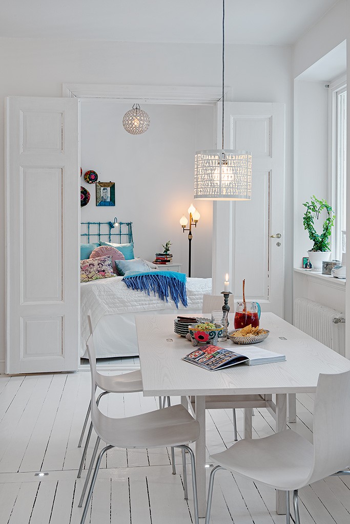 瑞典简约的纯白公寓
