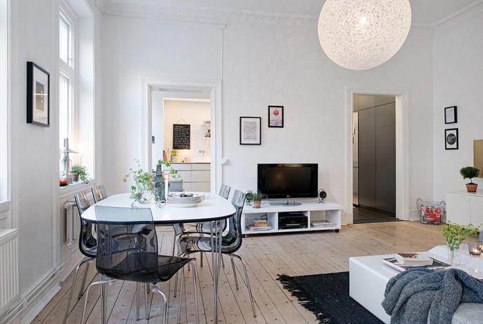 新和旧的融合：瑞典白色公寓