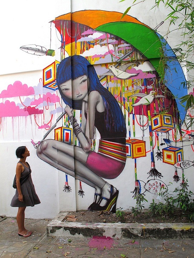 法国街头艺术家Seth城市街头壁画作品