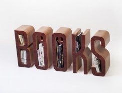 Matt Innes:＂BOOKS＂字形書架