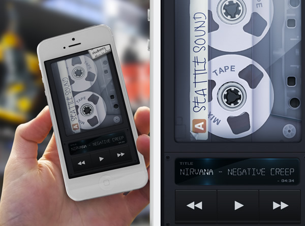 iphone手机app应用UI界面设计：Mixtape Music