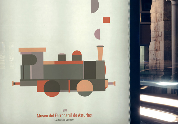 西班牙Asturias铁路博物馆推广海报设计