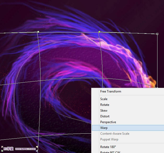 利用画笔及变形工具制作漂亮的紫色火焰字