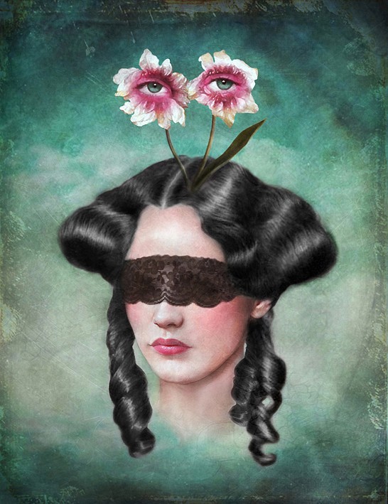 西班牙艺术家Marta Bielsa超现实主义肖像插画