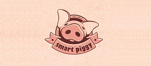 标志设计元素运用实例：猪(二)