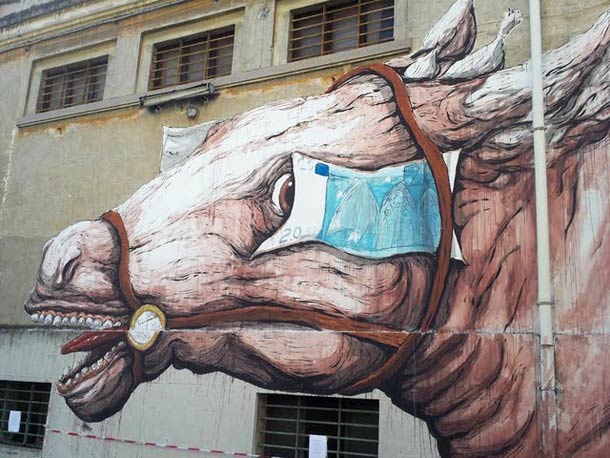 意大利街头艺术家Ericailcane作品欣赏