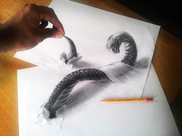 疯狂的3D铅笔画艺术