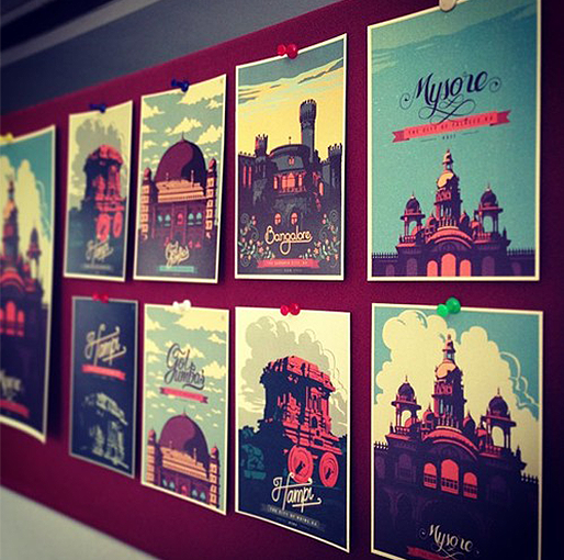 印度古典风格浓郁的旅游海报设计