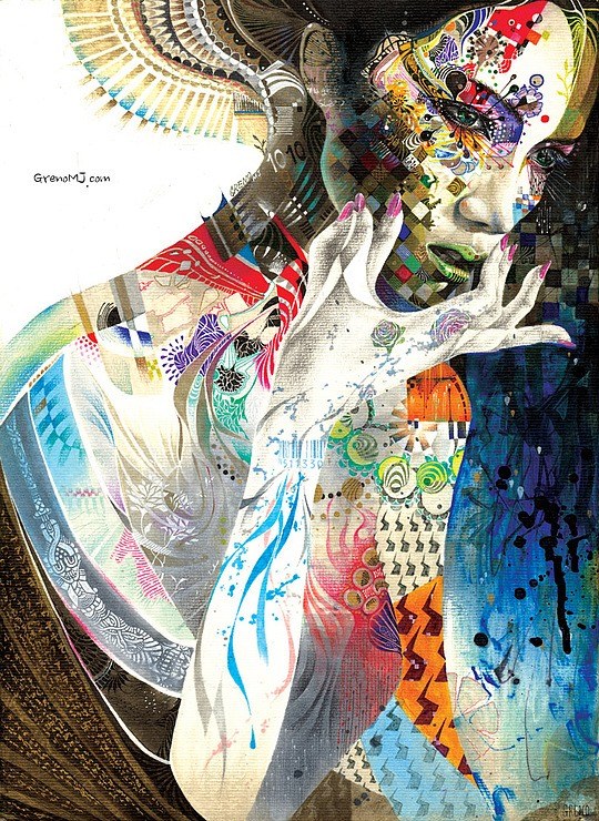 大胆的色彩：韩国Minjae Lee人物插画欣赏