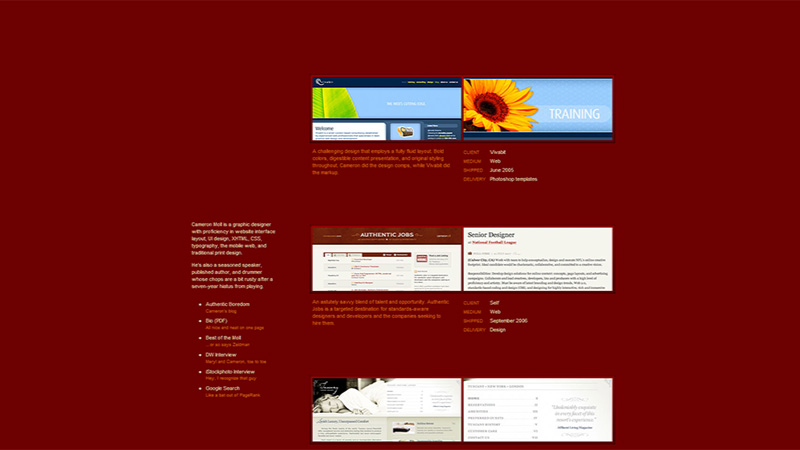 网页设计中的色彩运用实例：奔放的红色