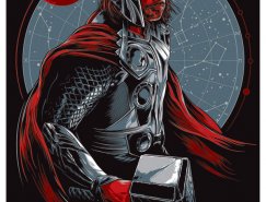 漫畫英雄人物插畫：雷神托爾Thor