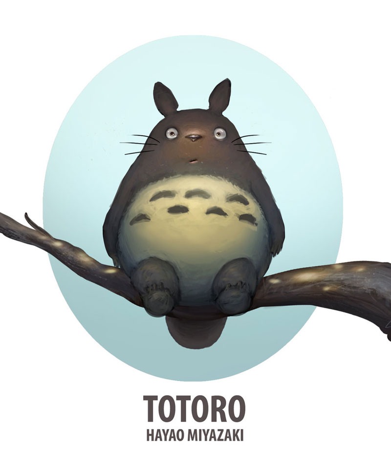 动漫角色插画欣赏：龙猫(Totoro)
