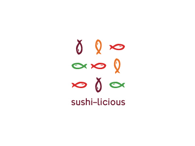 标志设计元素运用实例：寿司(二)