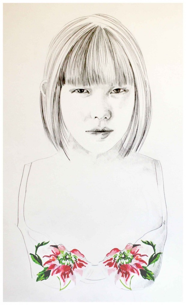 Cristina Iglesias肖像素描画欣赏