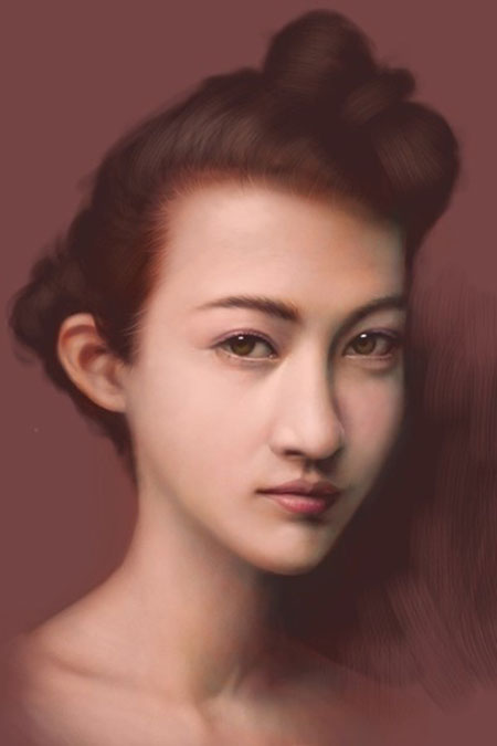 日本艺术家Seikou Yamaoka:iPhone画出的惊人肖像画