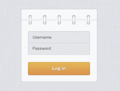 简洁的登录表单PSD素材
