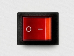 红色开关按钮PSD素材