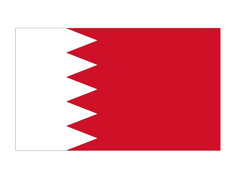 巴林国旗矢量图