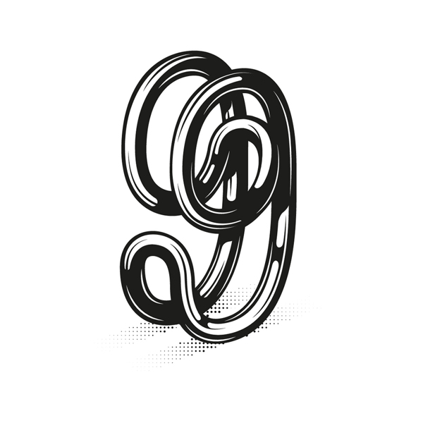 Baimu漂亮的金属管道字体设计
