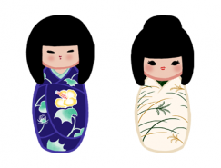 日本和服娃娃PNG图标 256x256