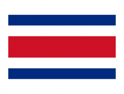 哥斯达黎加国旗矢量图