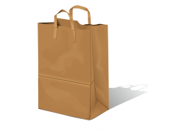 环保纸质购物袋矢量素材