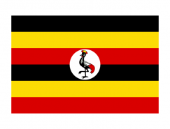 乌干达国旗矢量图