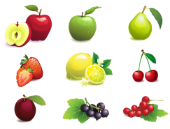 12种水果矢量素材