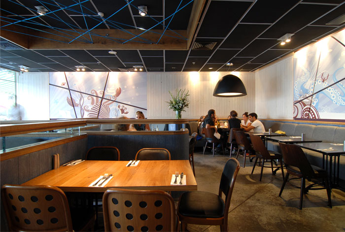 以色列复古风格的海鲜餐厅设计