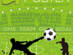 足球运动海报矢量素材