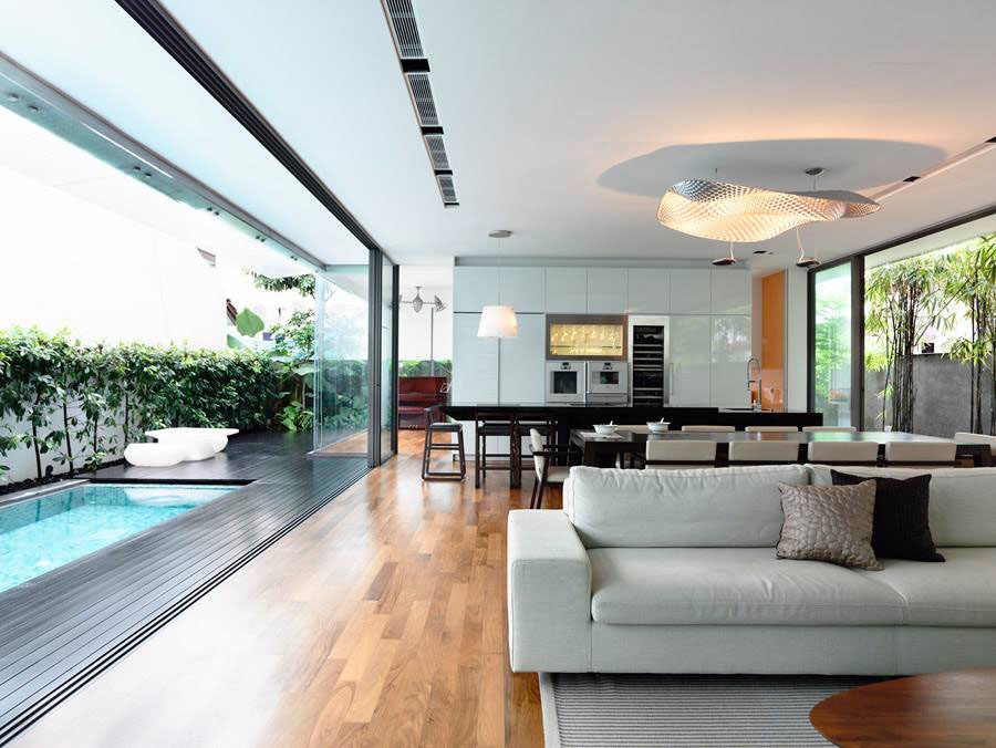 新加坡开放式空间的现代住宅设计
