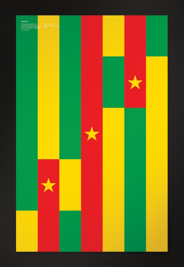 巴西世界杯32强国旗主题海报设计