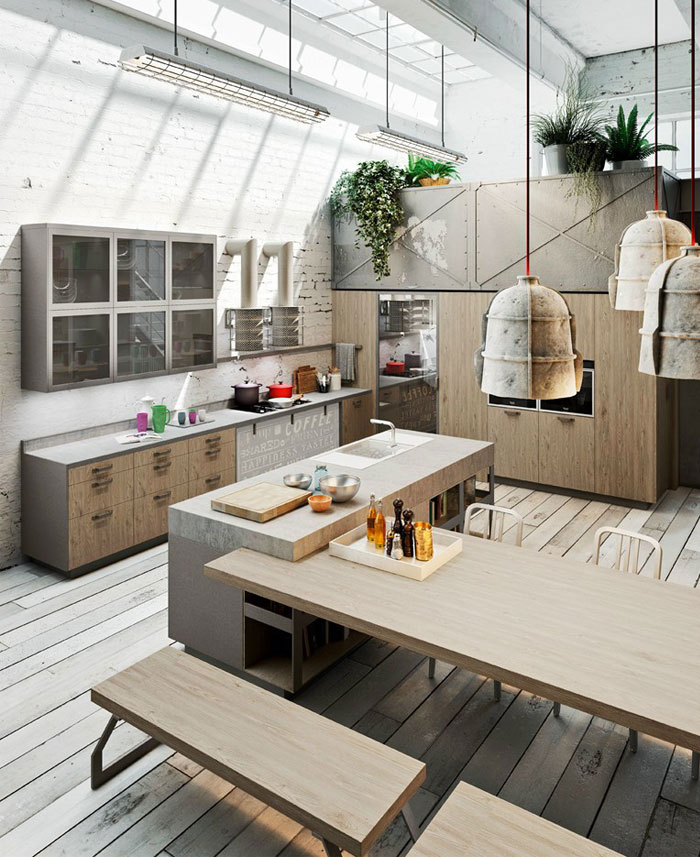 Michele Marcon: Loft风格厨房设计