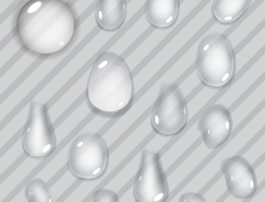 透明水滴背景矢量素材(2)