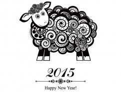 2015羊年海报矢量素材