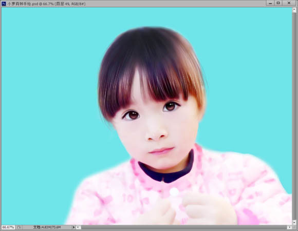 Photoshop把儿童照片转为可爱的仿手绘效果