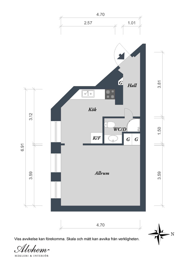 瑞典清新的33平米小公寓欣赏