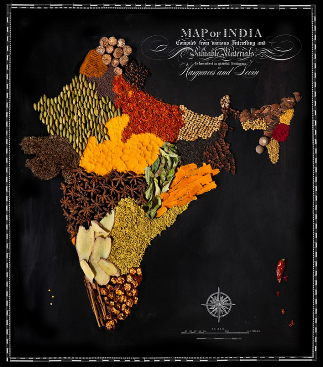 摄影师Henry Hargreaves打造的创意世界食物地图
