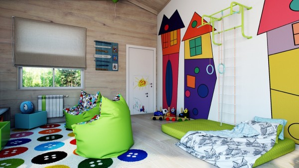 舒适亮丽的国外儿童房设计欣赏