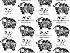 2015羊年背景矢量素材