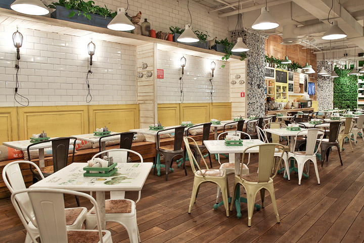 圣彼得堡Obed bufet自助餐厅空间设计