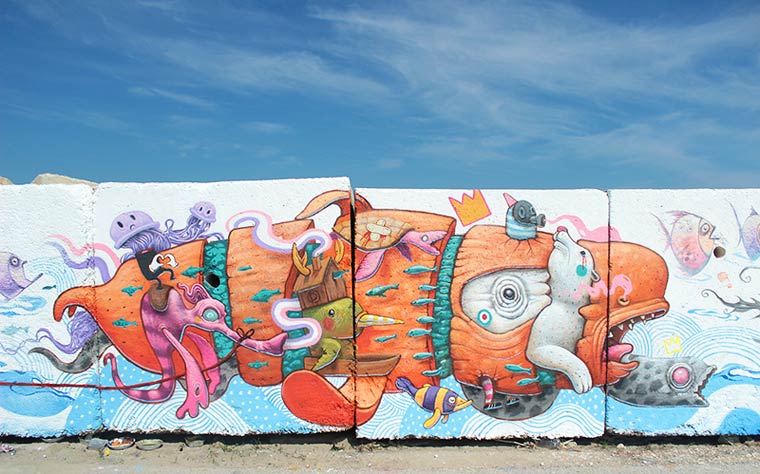 诡异和幻想的动物:街头艺术家DULK作品欣赏