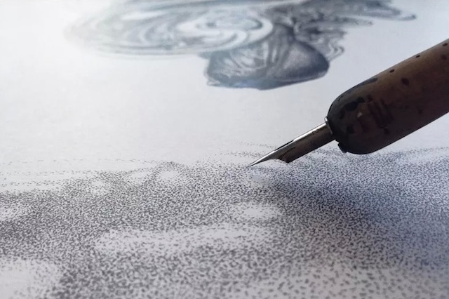 Philip Frank超现实风格钢笔画作品